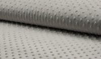Luxury Supersoft DIMPLE Cuddle Soft Fleece Fabric Material - SILVER GREY